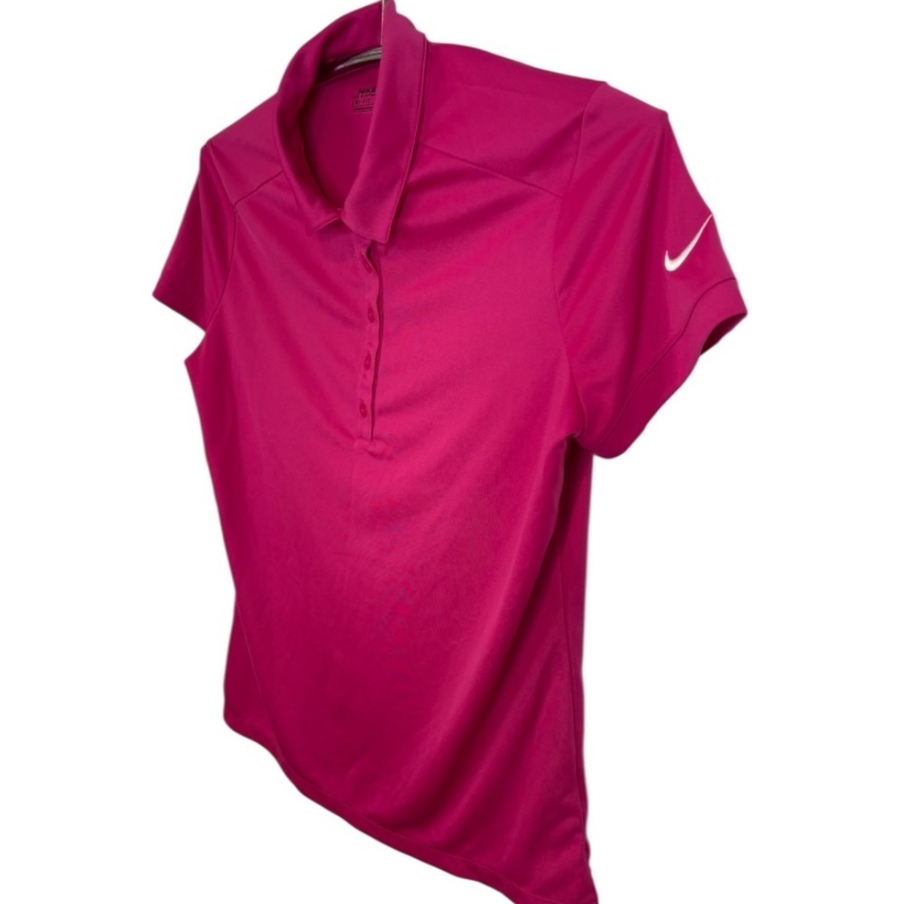 Nike Women's Percussion Texture 1 Golf Pink Polo Shirt - Picture 1 of 11